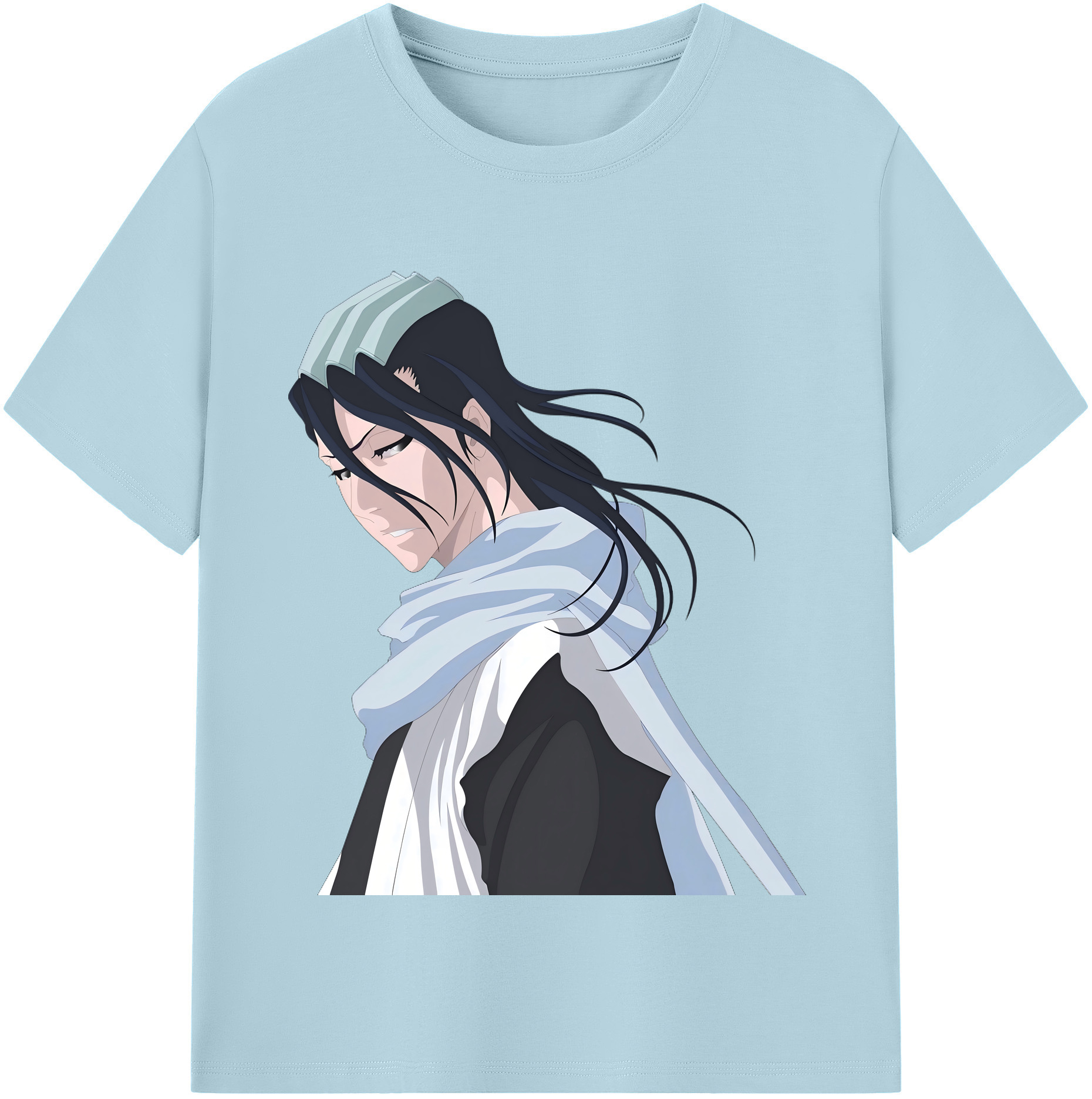 （画像用） ブリーチ くちき びゃくや BLEACH Kuchiki Byakuya 綿100％半袖Tシャツ（フロントプリント）